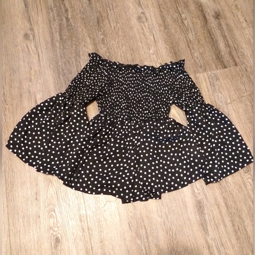 QED London Off Shoulder Peplum Top